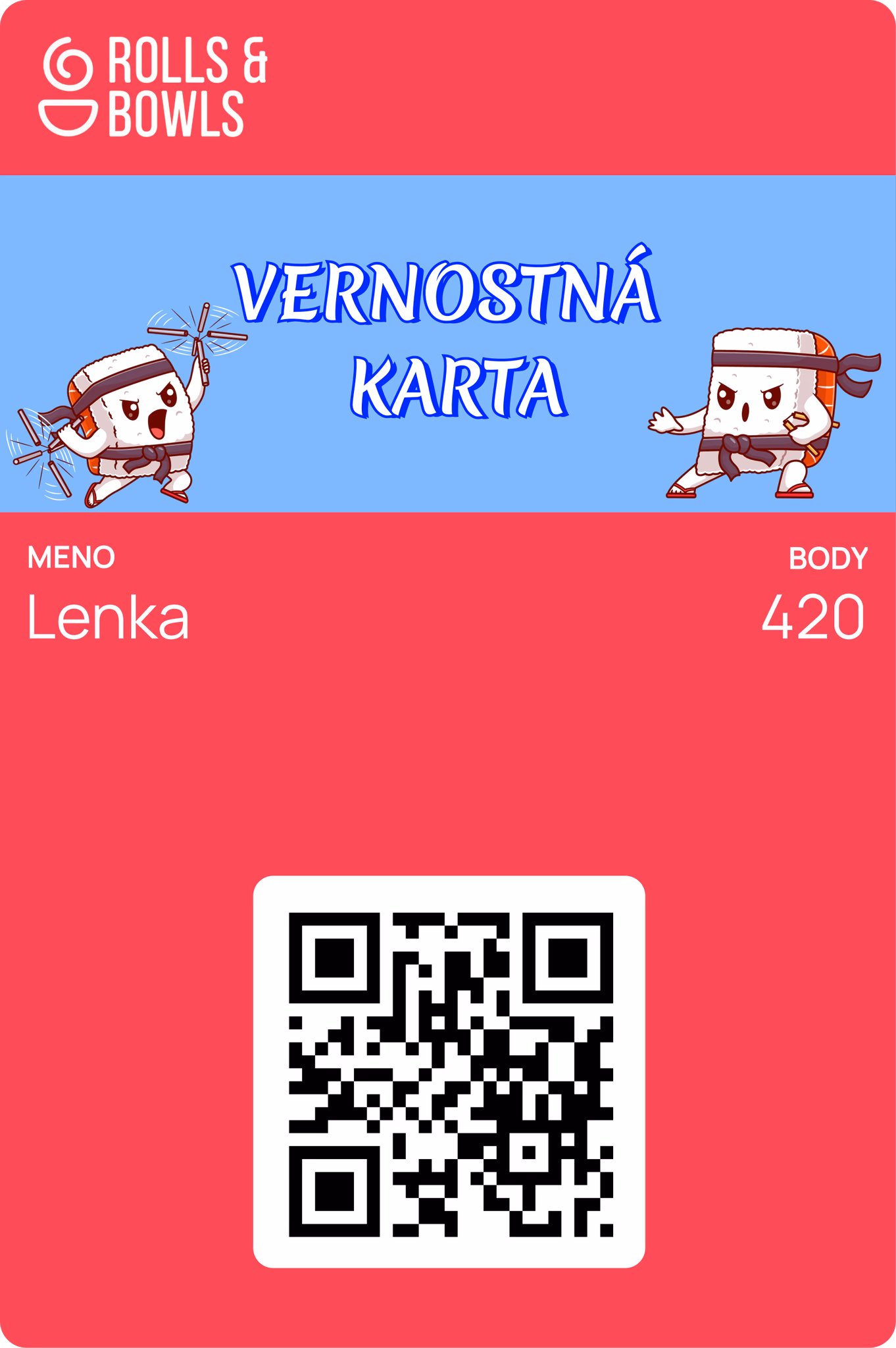 Ukážka bodovej karty Vexion
